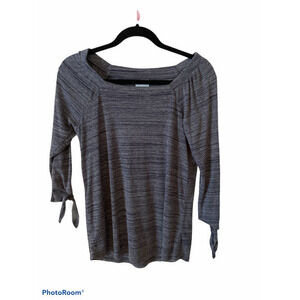 Sunday gray sweater tie sleeve size small